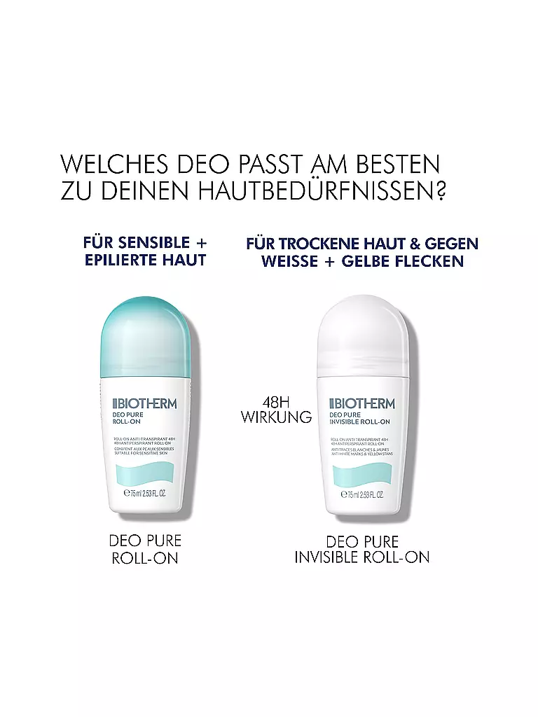 BIOTHERM | Deo Pure Roll-On 75ml | keine Farbe