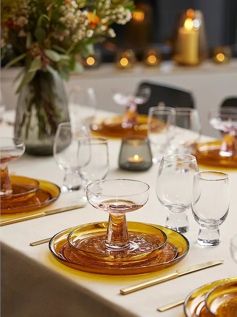 BITZ | Glasteller KUSINTHA 25cm Amber | hellgrün