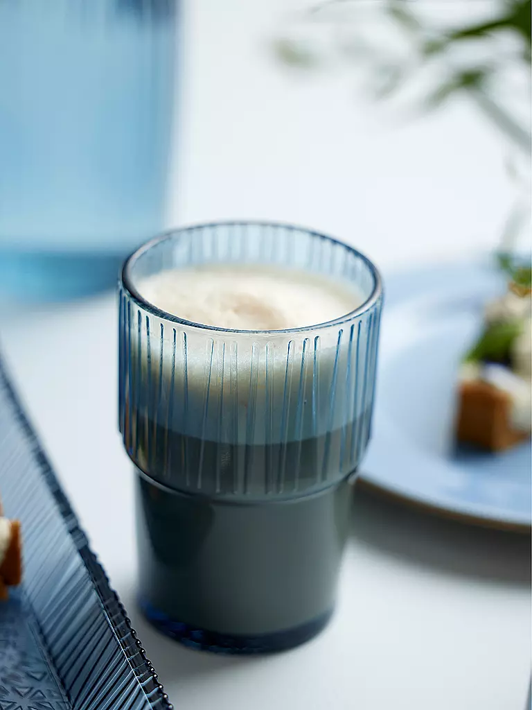 BITZ | Trinkglas KUSINTHA 4er Set 380ml Blau | hellgrün