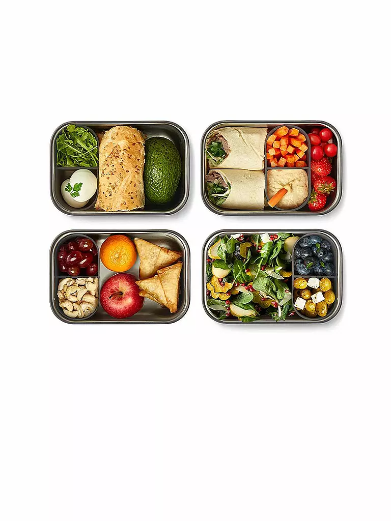 BLACK+BLUM | Frischhaltedose - Lunchbox gross 19x13,5cm Ozean/Edelstahl | olive
