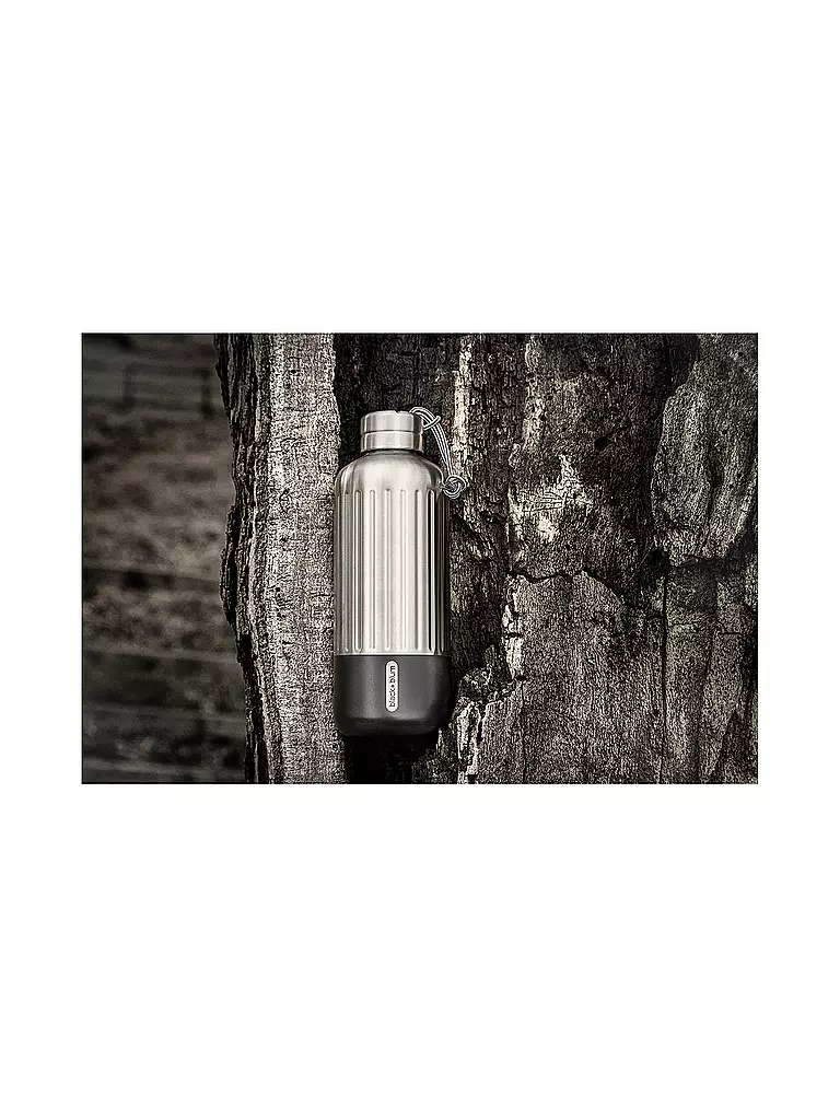 BLACK+BLUM | Isolierflasche EXPLORER 0,85l Schwarz/Edelstahl | olive