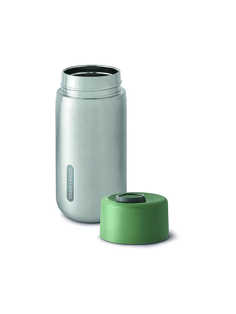 BLACK+BLUM | Thermosbecher - Edelstahlbecher to Go 340ml Olive/Edelstahl | grau