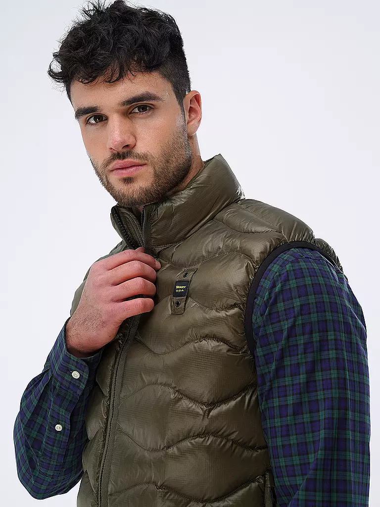 BLAUER | Steppgilet  | olive