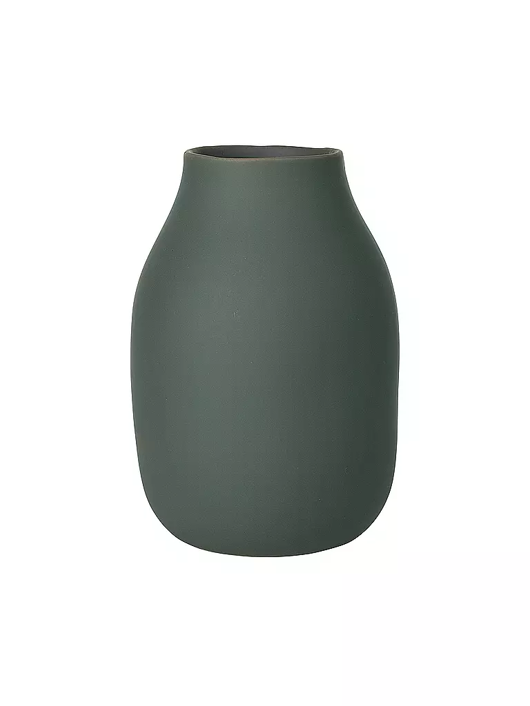 BLOMUS | Keramik Vase COLORA Large 20cm Agave Green | dunkelgrün