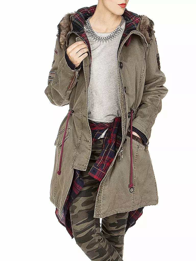 BLONDE NO.8 | Parka mit Patches Fakefur | 