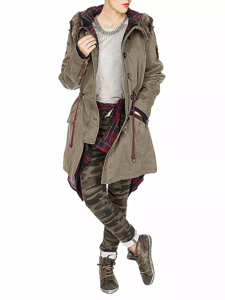 BLONDE NO.8 | Parka mit Patches Fakefur | 