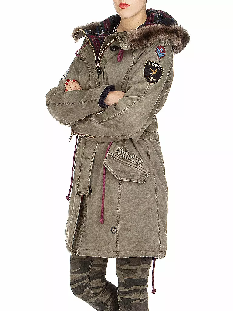 BLONDE NO.8 | Parka mit Patches Fakefur | 
