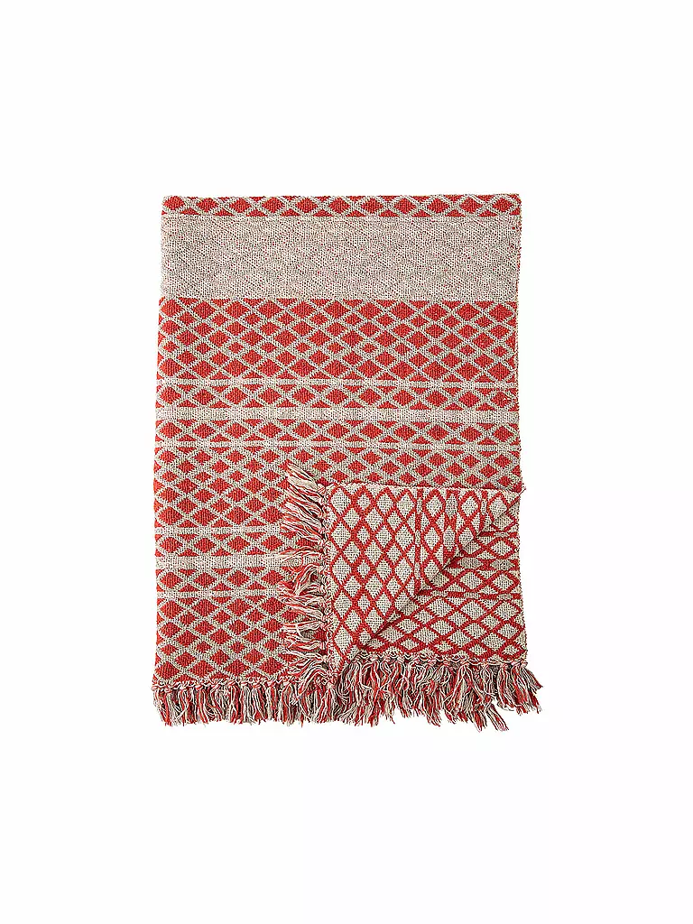 BLOOMINGVILLE | Tagesdecke - Plaid 160x130cm | rot