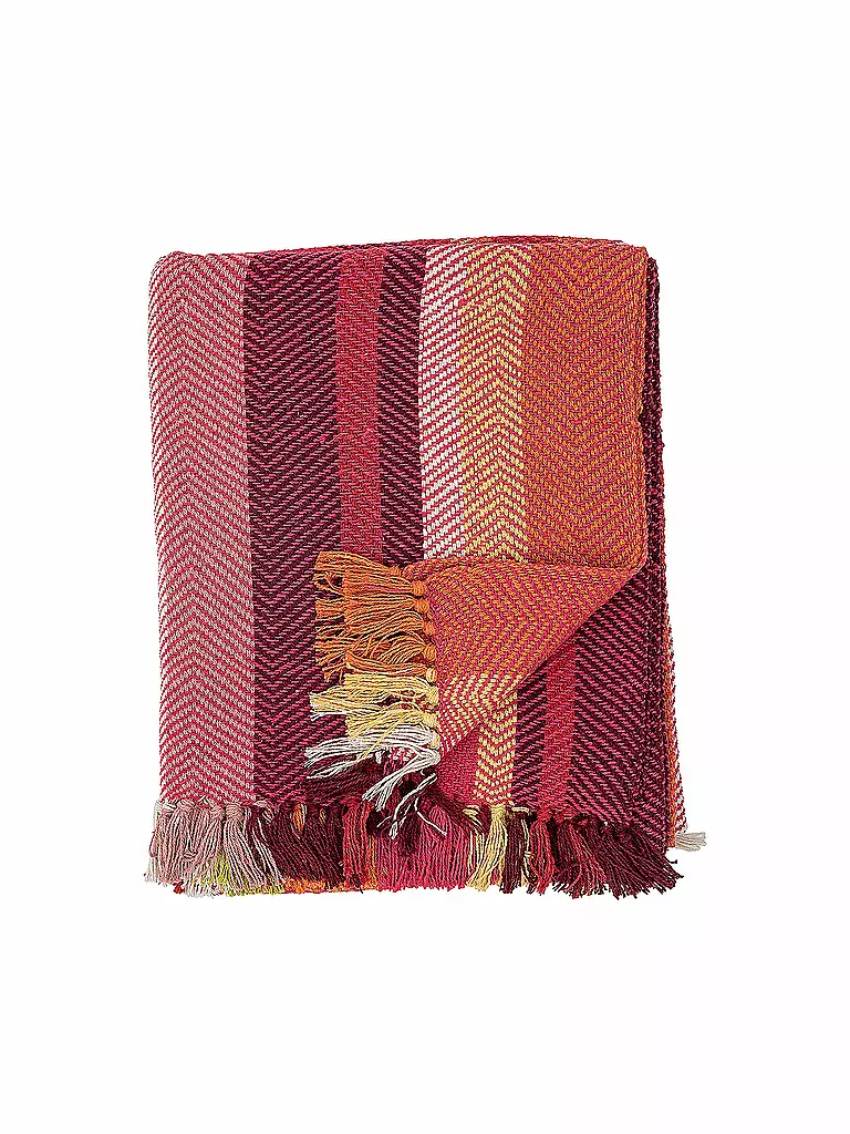 BLOOMINGVILLE | Tagesdecke - Plaid Amra 150x130cm Rot | rot