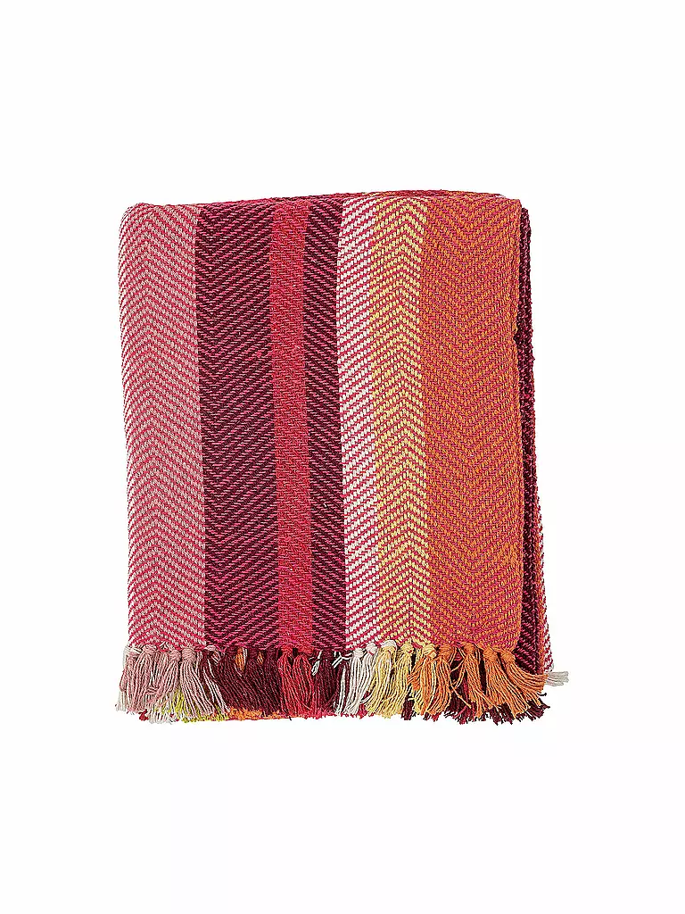 BLOOMINGVILLE | Tagesdecke - Plaid Amra 150x130cm Rot | rot