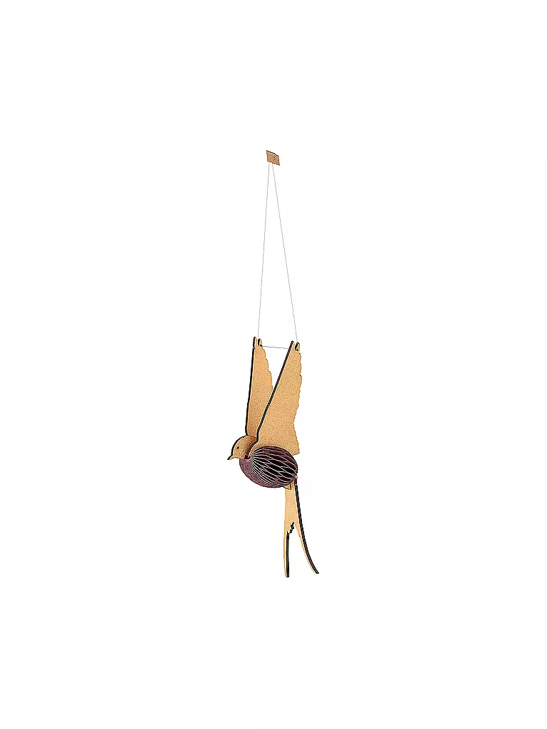 BLOOMINGVILLE | Weihnachts Ornament Vogel Papier 19cm | beige