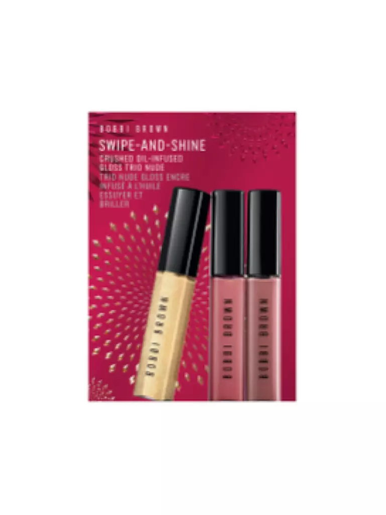 BOBBI BROWN | Geschenkset - Swipe and Shine Crushed Oil Infused Gloss Trio (Nude) | camel