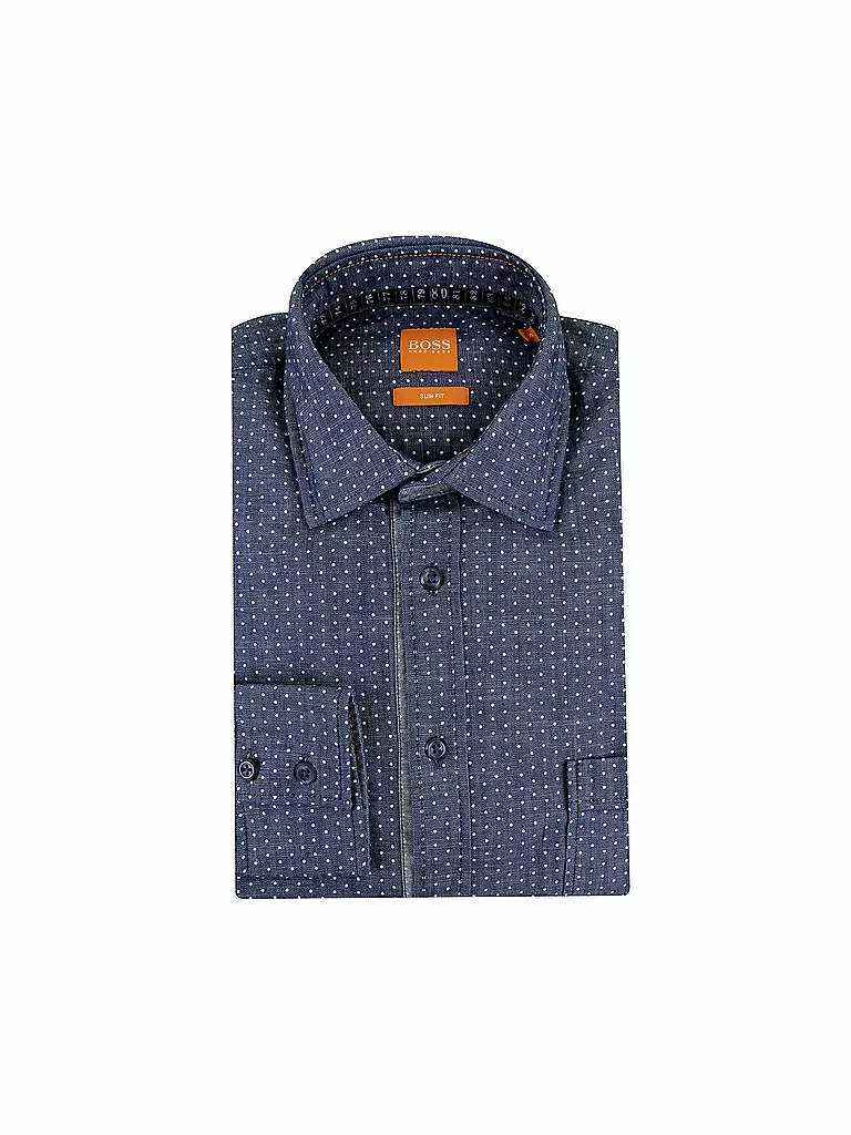 BOSS ORANGE | Hemd Slim-Fit "Eslime" | blau