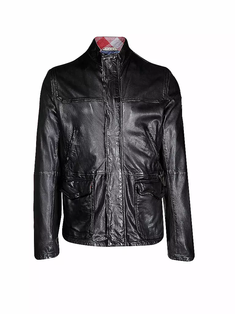 BOSS ORANGE | Lederjacke "Jerian" | schwarz