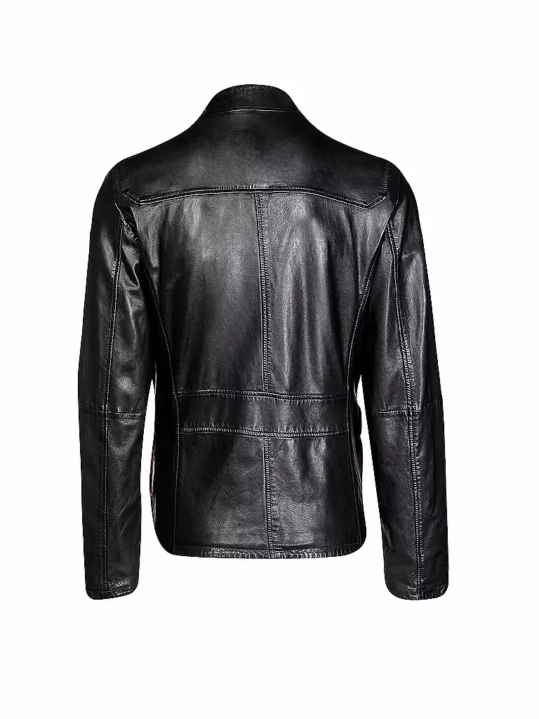 BOSS ORANGE | Lederjacke "Jerian" | schwarz