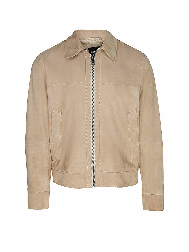 BOSS Lederjacke H-MALBANO5 beige | 54