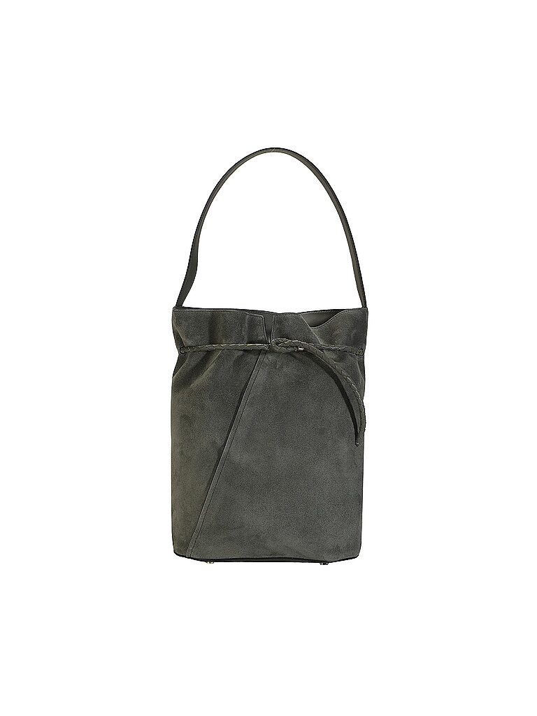 BOSS Ledertasche - Bucket Bag grün