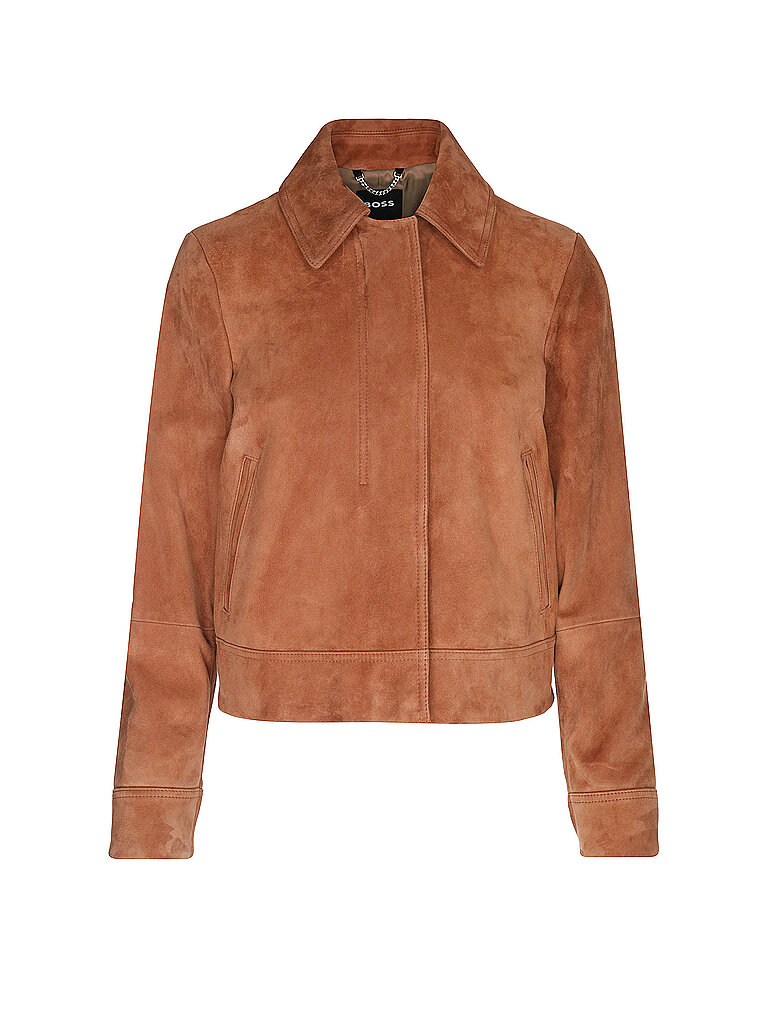 BOSS Lederjacke SAMARO braun | 36