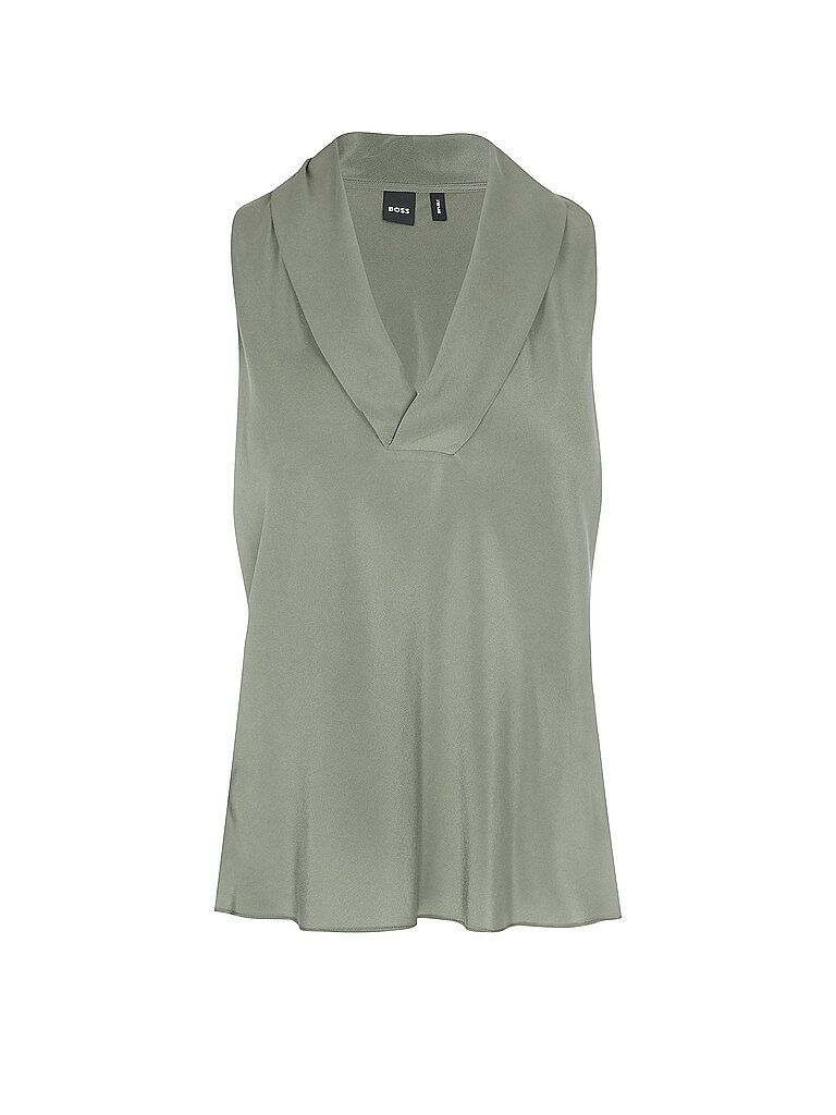 BOSS Seidenbluse BOLARU dunkelgrün | 36