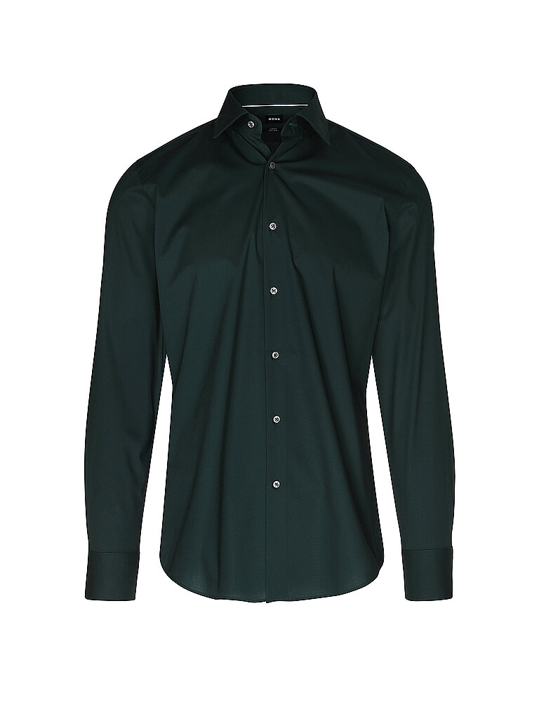 BOSS Hemd Slim Fit HANK dunkelgrün | 38