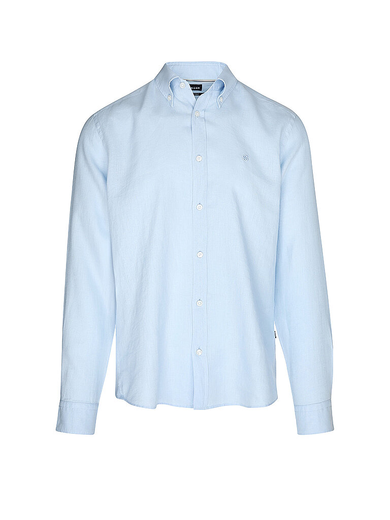 BOSS Leinenhemd H-LIAM hellblau | XXXL