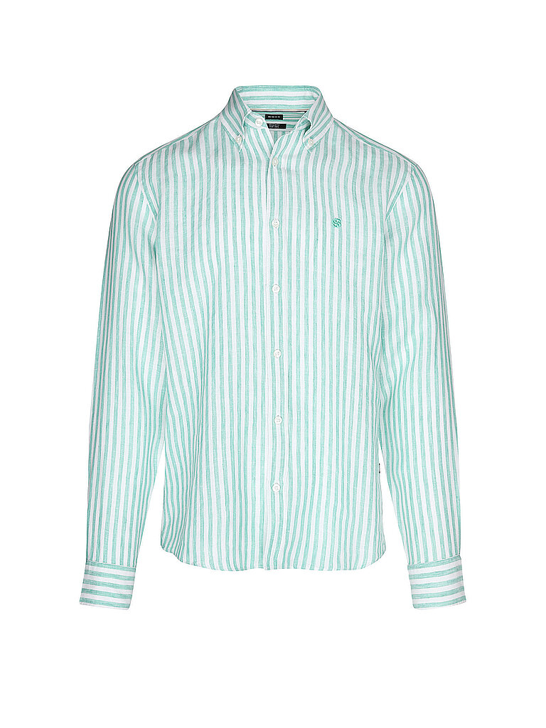 BOSS Leinenhemd H-LIAM grün | L