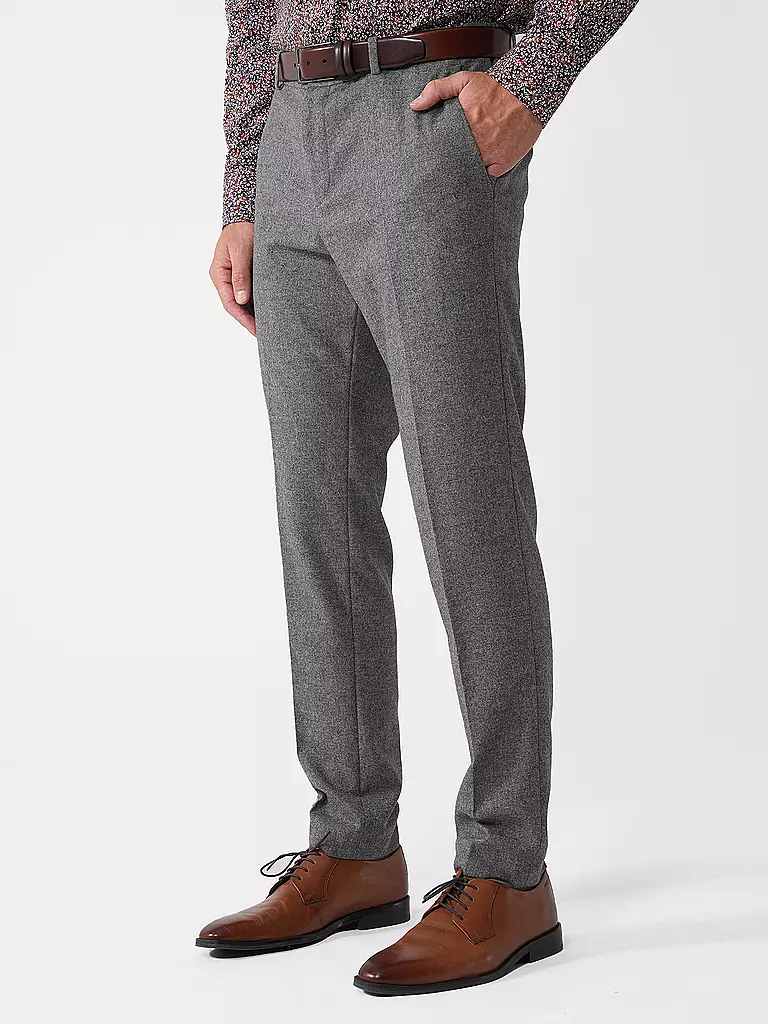 BOSS | Flanellhose  | grau