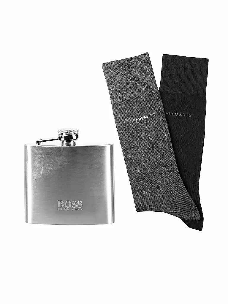 BOSS | Geschenkbox - Flachmann und 2-er Pkg. Socken | 