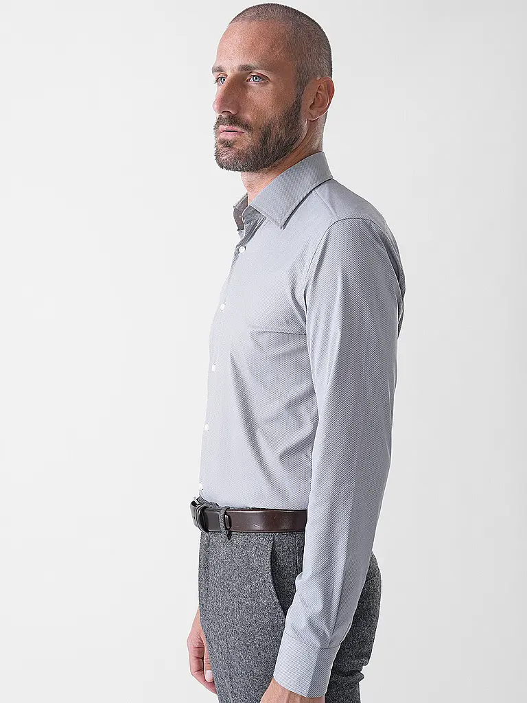 BOSS | Hemd Slim Fit HANK  | grau
