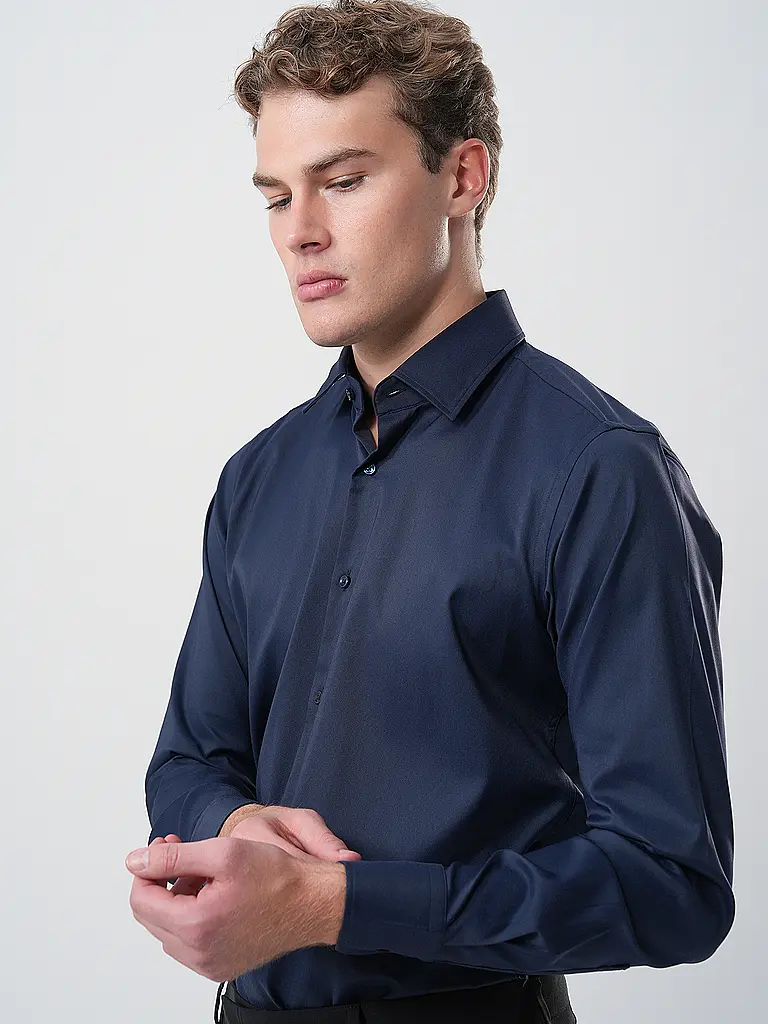 BOSS | Hemd Slim Fit HANK | Dunkelblau