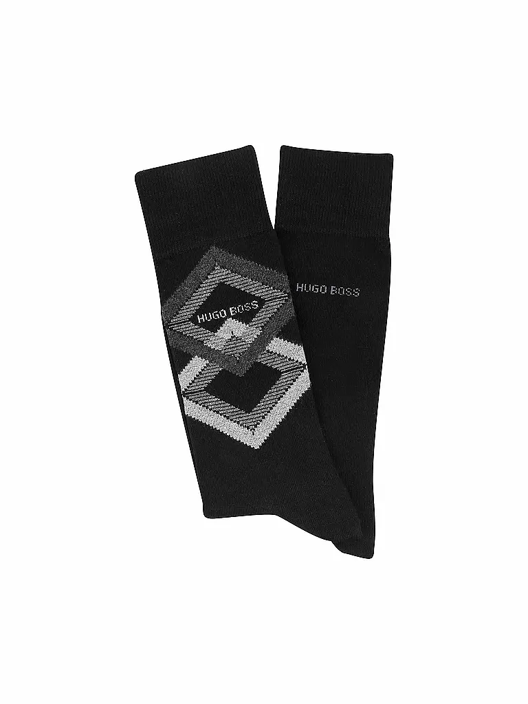 BOSS | Herren Socken 2er Pkg " Diamond "  | schwarz