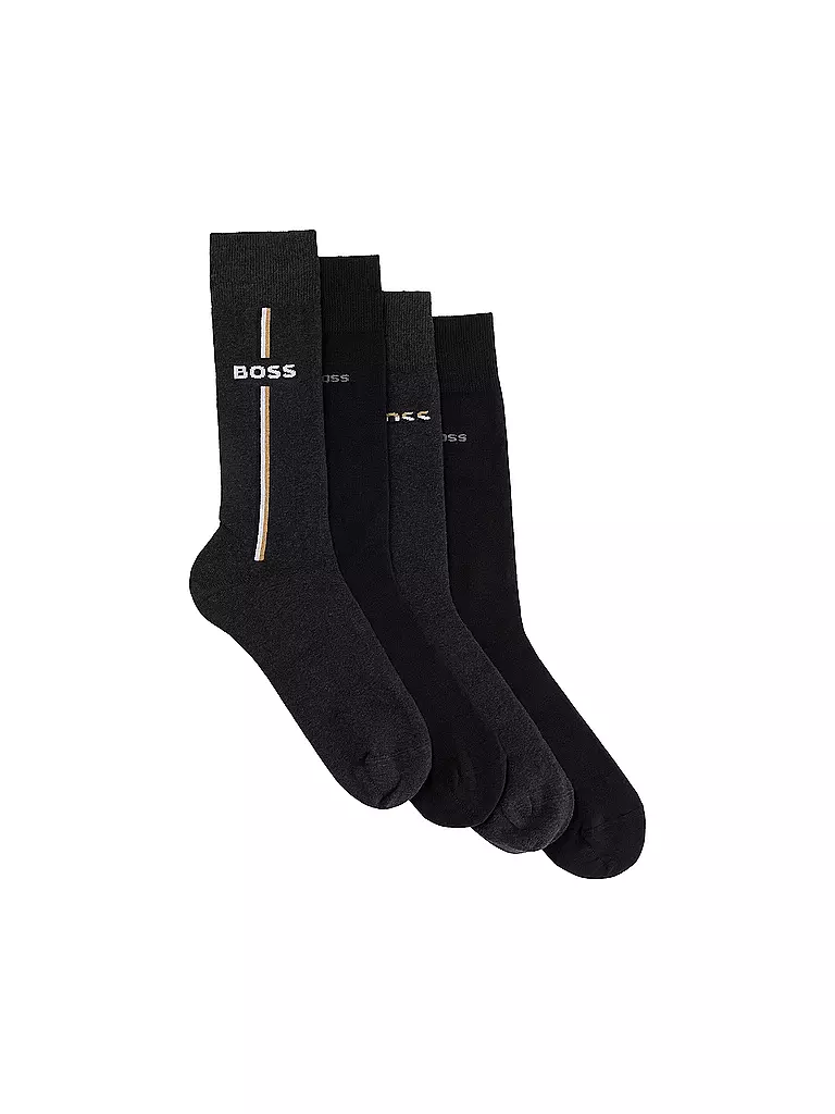 BOSS | Herren Socken Geschenkset 4-er Pkg 40-46 charcoal | grau