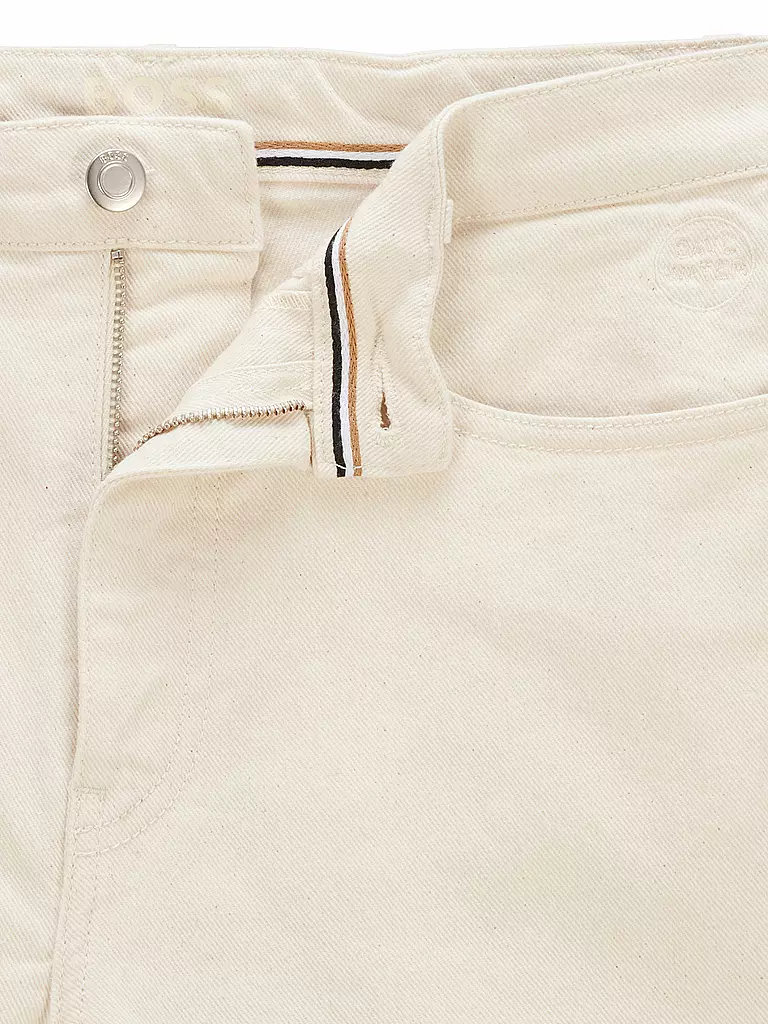BOSS | Jeans Straight Fit Crop 2.0 | weiß