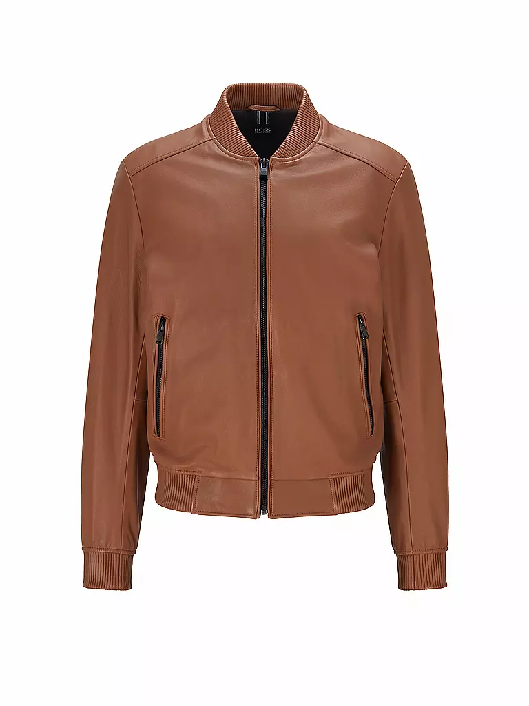 BOSS | Lederblouson MALBAN | braun