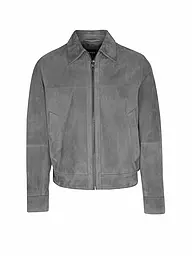 BOSS | Lederjacke H-MALBANO5  | grau