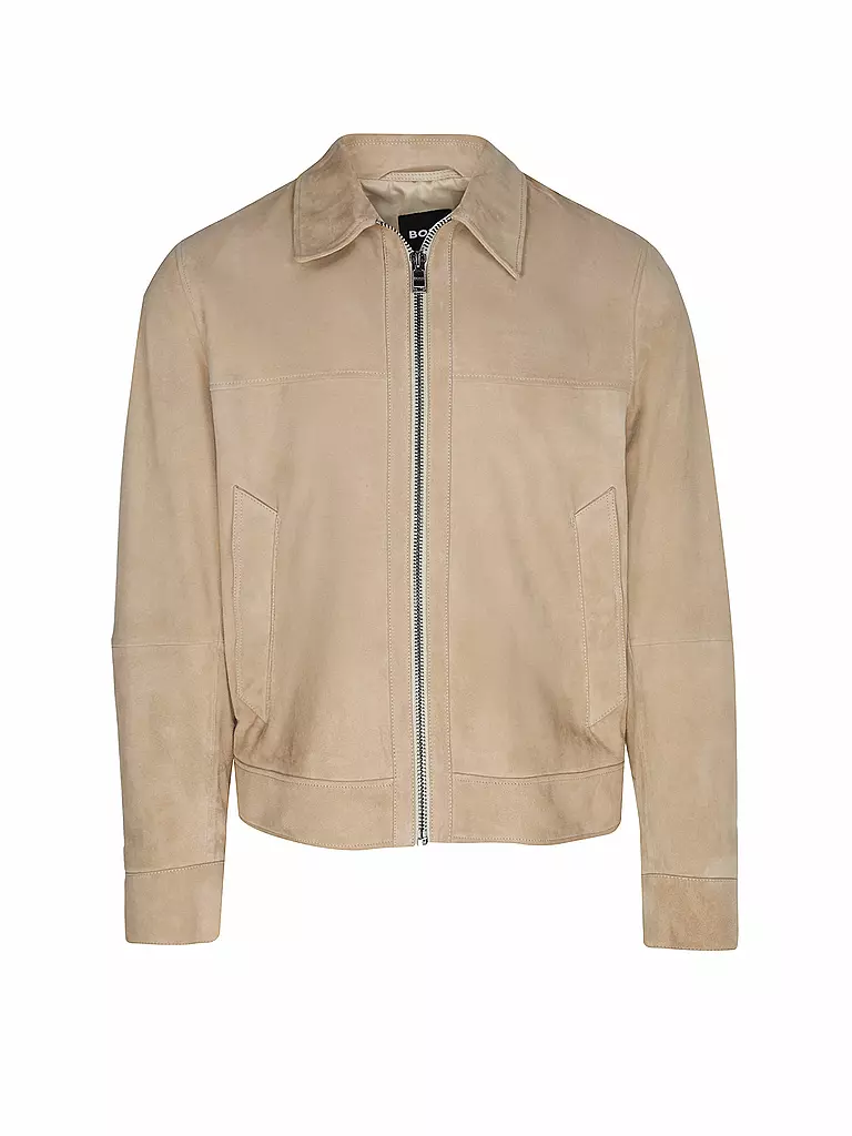 BOSS | Lederjacke H-MALBANO5  | beige
