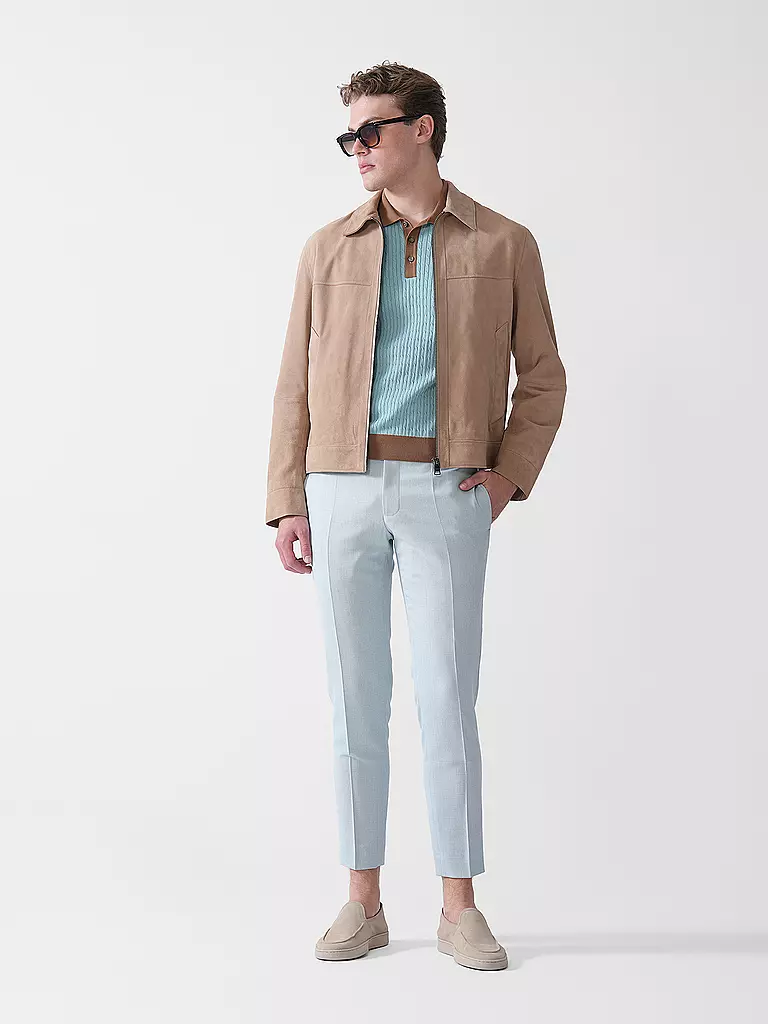 BOSS | Lederjacke H-MALBANO5  | beige