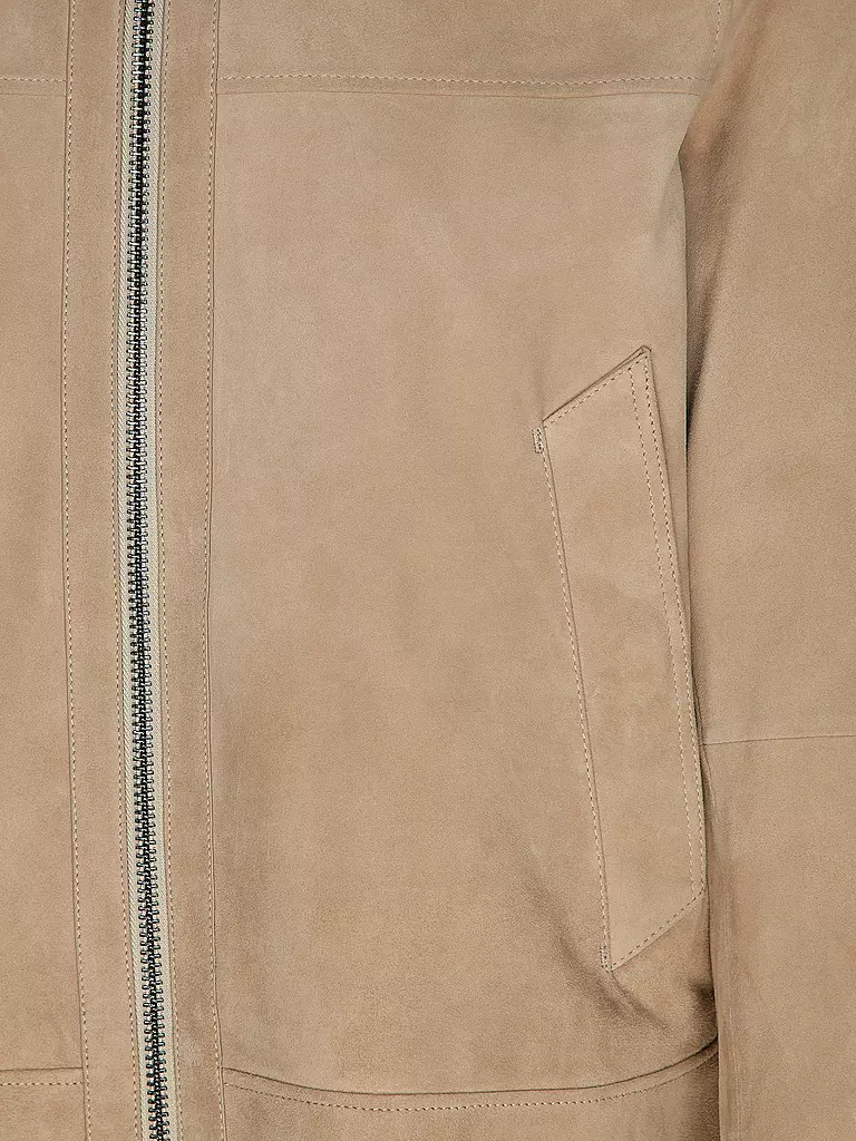 BOSS | Lederjacke H-MALBANO5  | beige