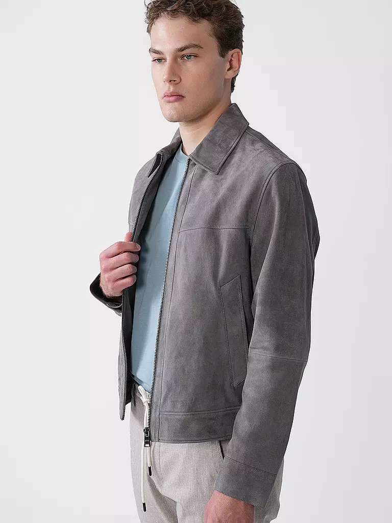 BOSS | Lederjacke H-MALBANO5 | beige