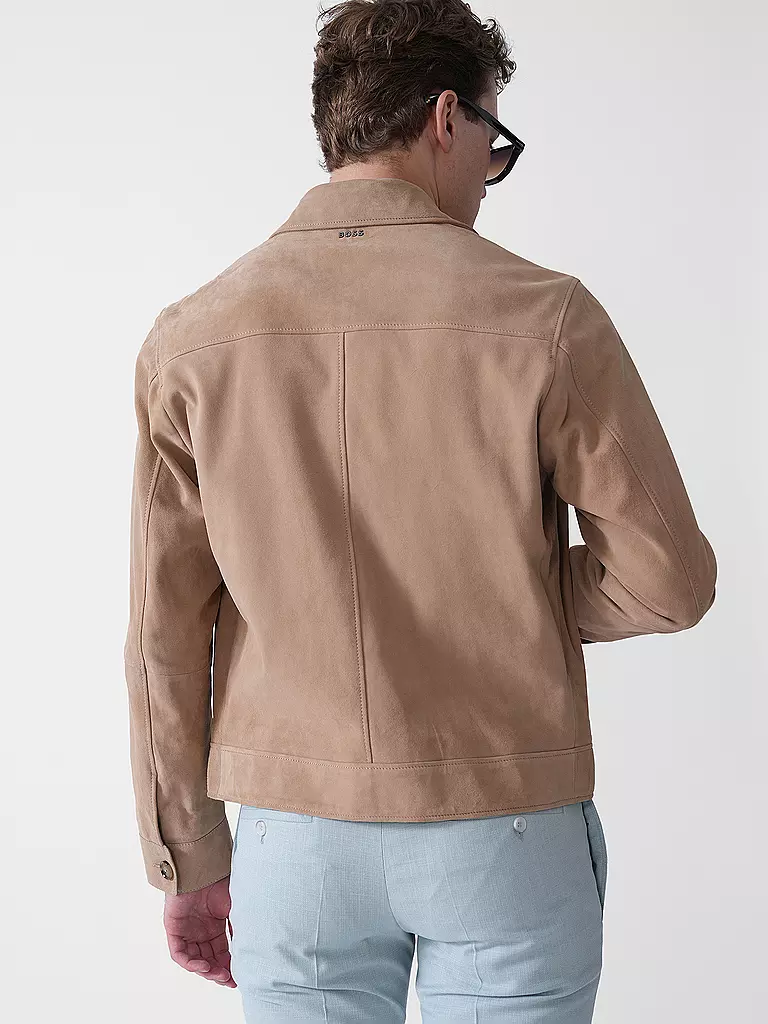 BOSS | Lederjacke H-MALBANO5 | grau