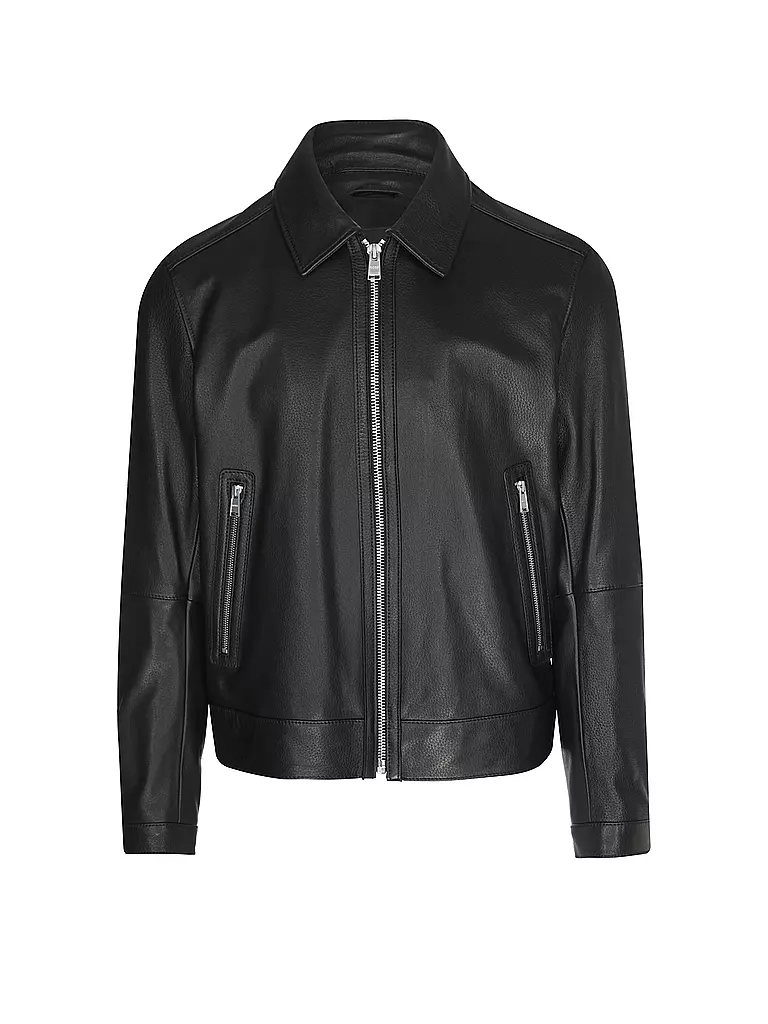 BOSS | Lederjacke H-MAPSON4 | schwarz