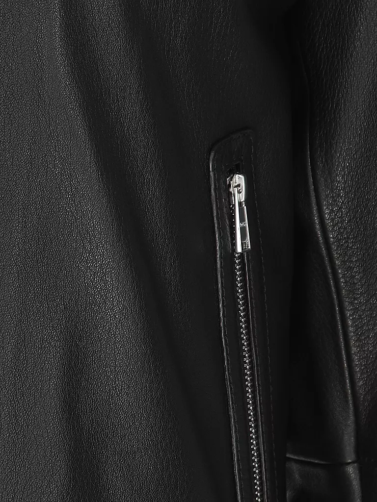 BOSS | Lederjacke H-MAPSON4 | schwarz