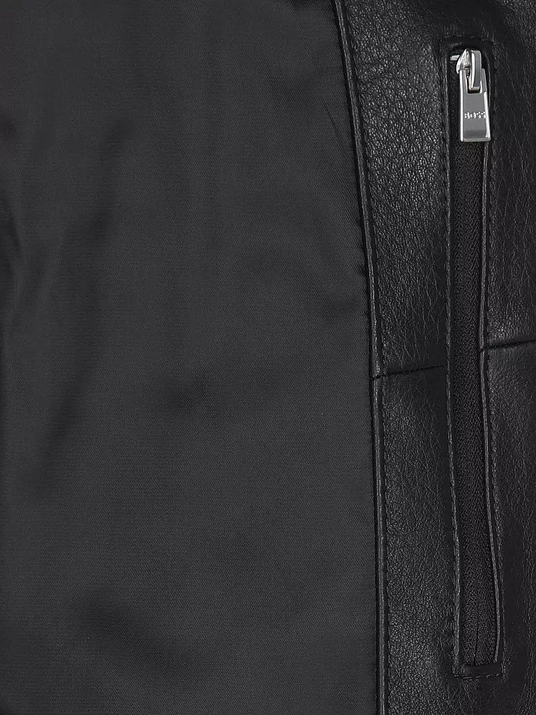 BOSS | Lederjacke H-MAPSON4 | schwarz