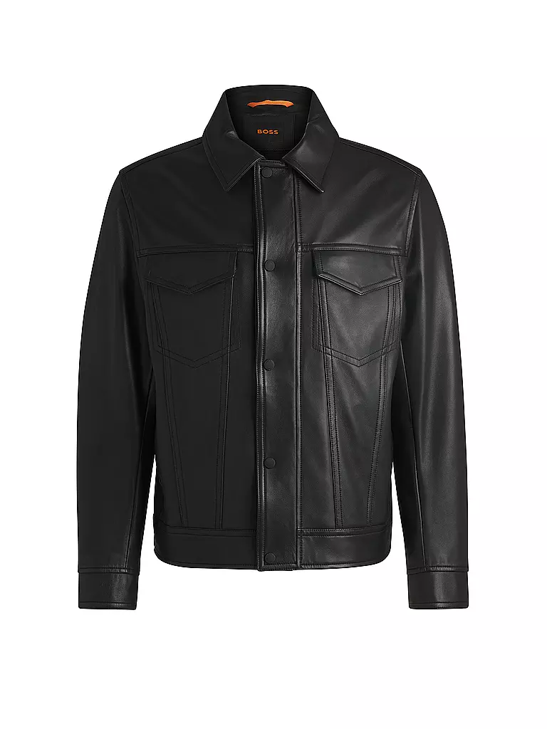 BOSS | Lederjacke JOCRUZ | schwarz