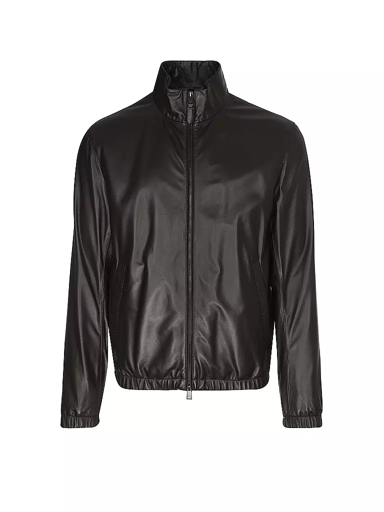 BOSS | Lederjacke L-MUBUK2  | braun