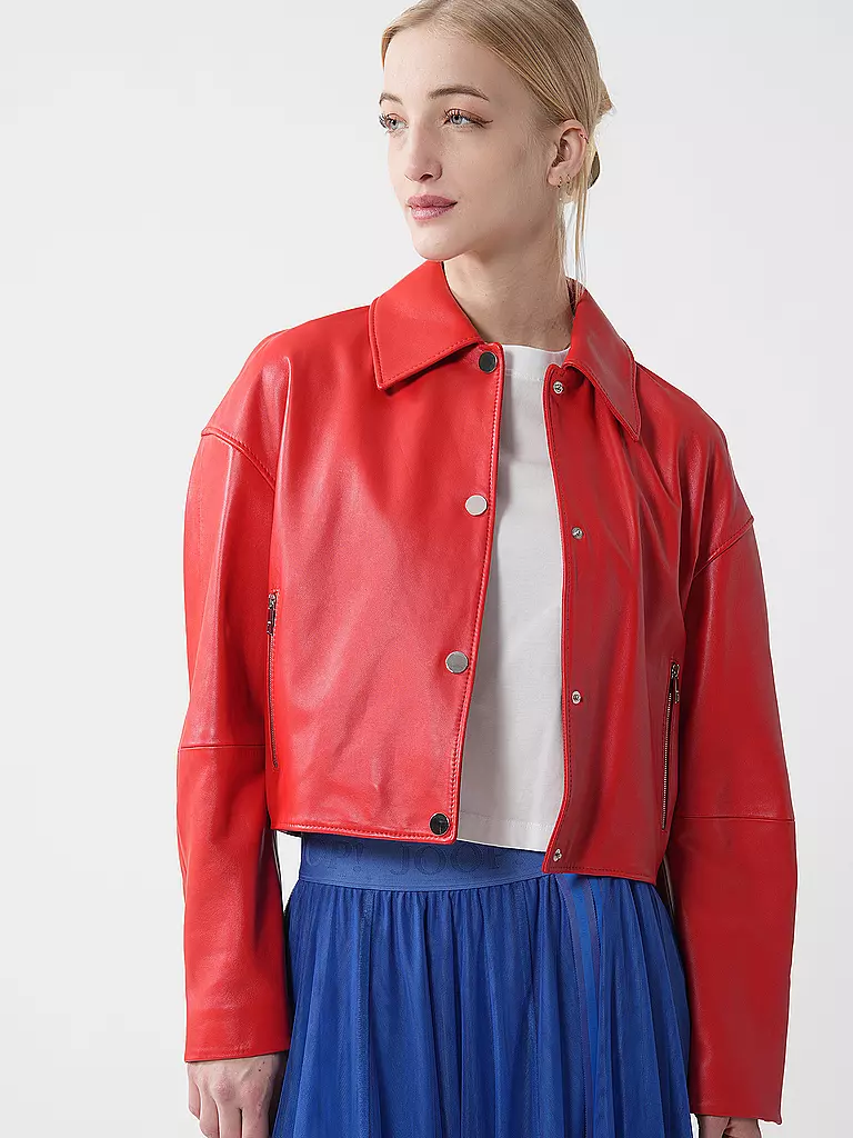 BOSS | Lederjacke SASSINA | rot