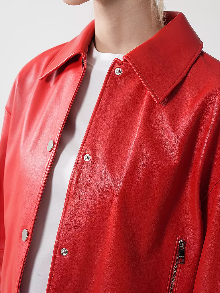 BOSS | Lederjacke SASSINA | rot