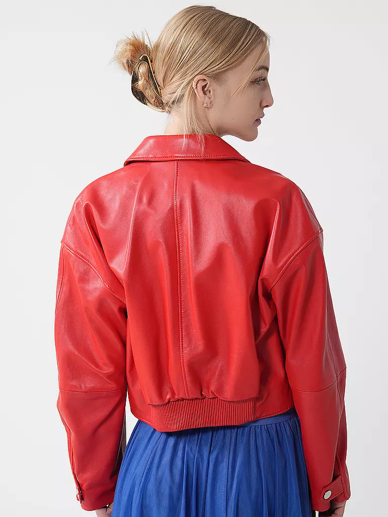 BOSS | Lederjacke SASSINA | rot