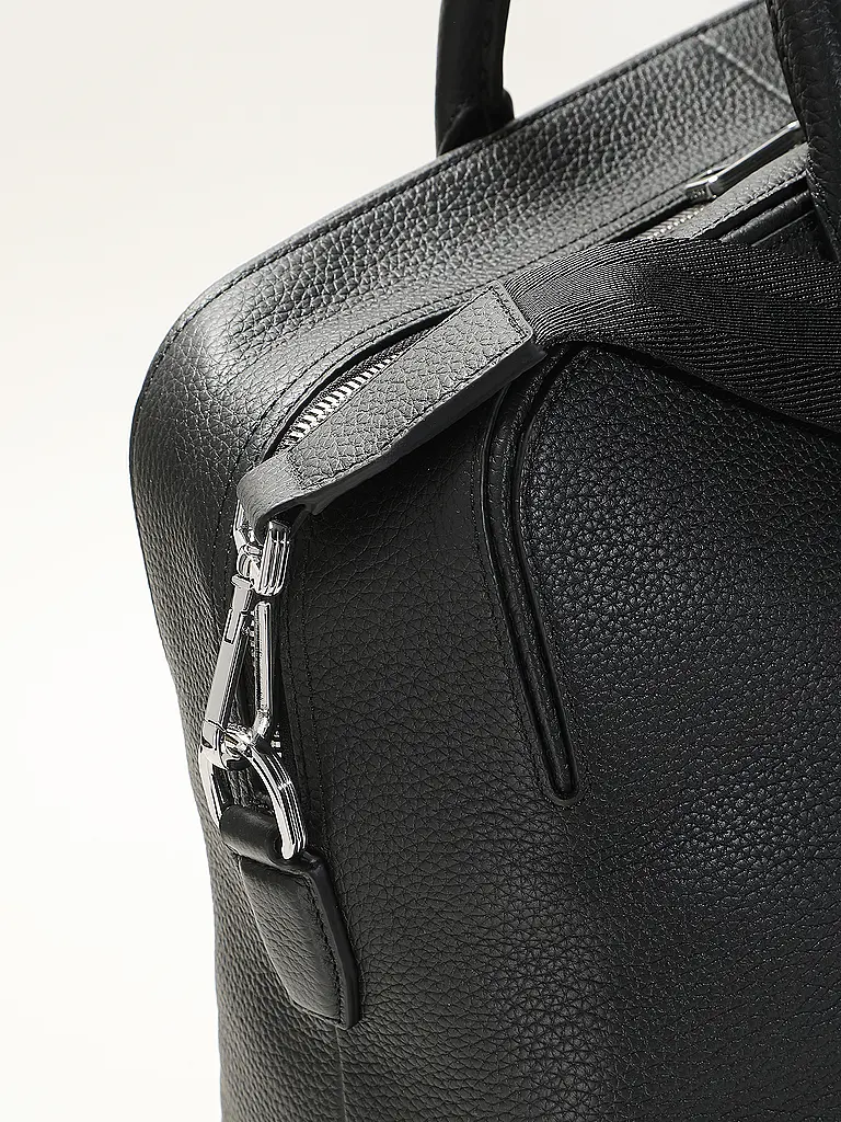 BOSS | Ledertasche - Weekender MADISON | schwarz