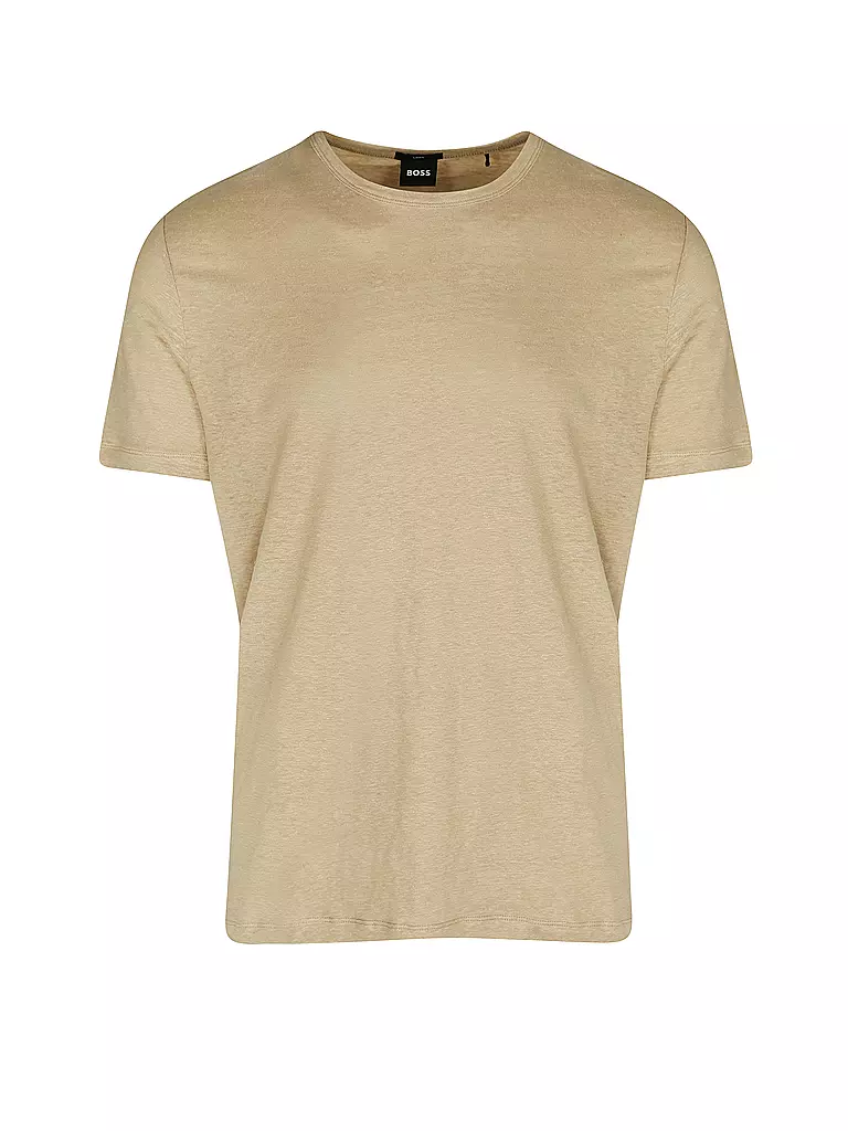 BOSS | Leinen T-Shirt TIBUT 351 | camel
